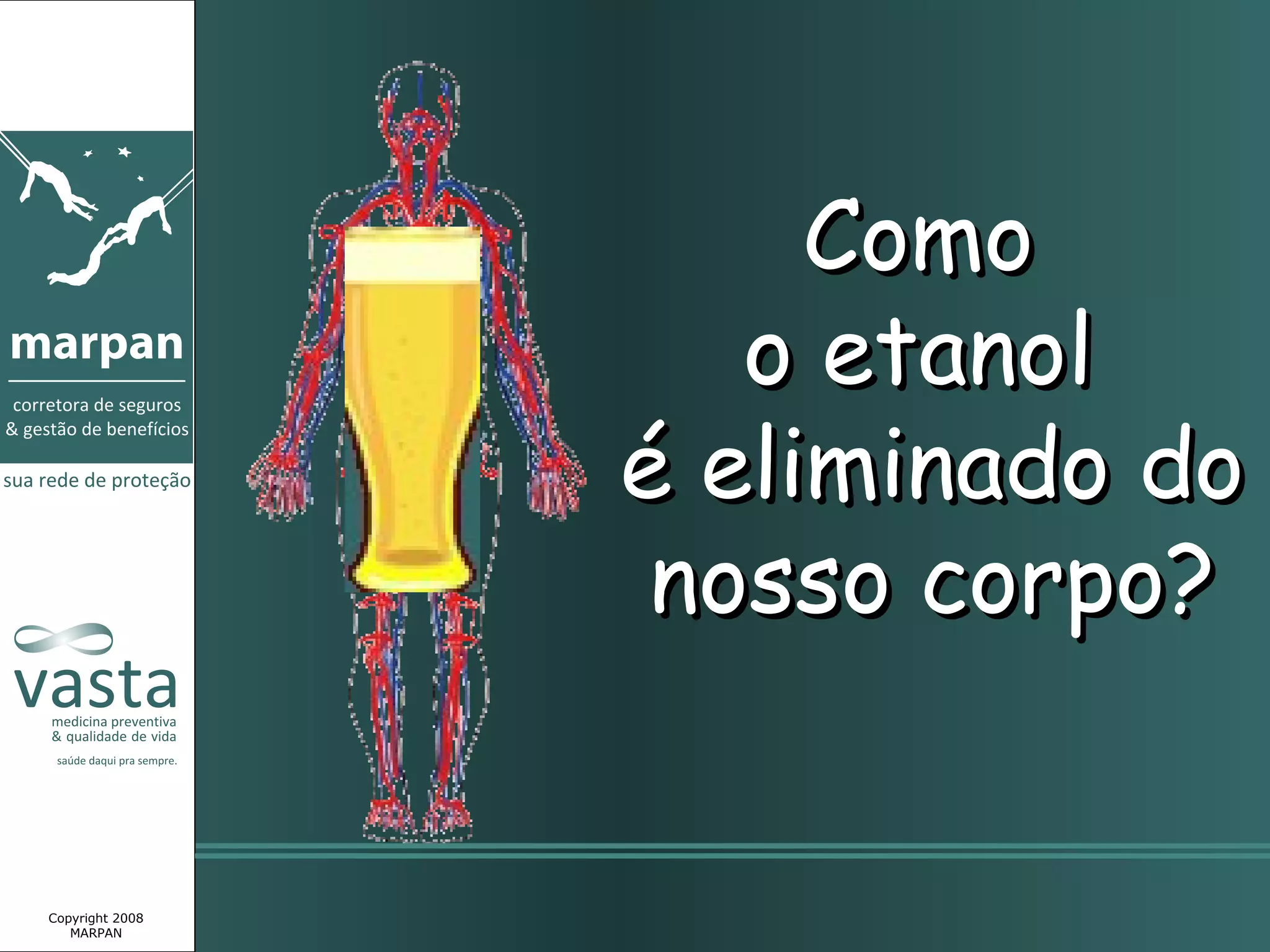 Como
                    o etanol
                 é eliminado do
                  nosso corpo?


Copyright 2008
   MARPAN
 