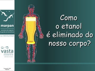 Como
                    o etanol
                 é eliminado do
                  nosso corpo?


Copyright 2008
   MARPAN
 