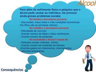  Quanto mais o jovem bebe, mais se vicia; quanto mais se vicia, menos se autonomiza; quanto menos se autonomiza, mais demora a separar-se da família e a tornar-se adulto. 