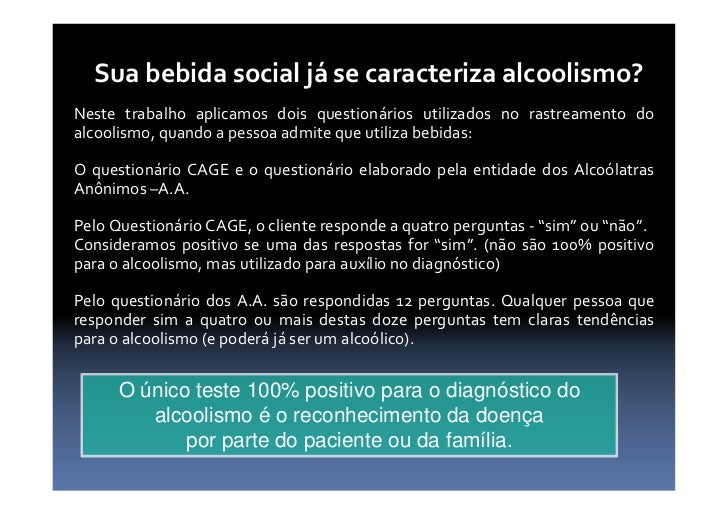 Codificar de respostas de alcoolismo Rostov