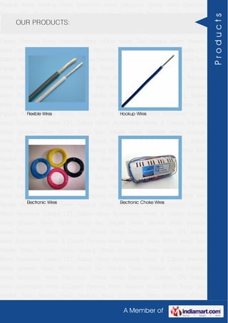 A Member of
Flexible Wires Hookup Wires Electronic Wires Electronic Choke Wires Electronic
Cables CFL Ballast Wires Automobile Wires & Cables Packing Wires Speaker
Wires ROHS Wires Twin Parallel Wires Flexible Wires Hookup Wires Electronic
Wires Electronic Choke Wires Electronic Cables CFL Ballast Wires Automobile Wires &
Cables Packing Wires Speaker Wires ROHS Wires Twin Parallel Wires Flexible
Wires Hookup Wires Electronic Wires Electronic Choke Wires Electronic Cables CFL
Ballast Wires Automobile Wires & Cables Packing Wires Speaker Wires ROHS Wires Twin
Parallel Wires Flexible Wires Hookup Wires Electronic Wires Electronic Choke
Wires Electronic Cables CFL Ballast Wires Automobile Wires & Cables Packing
Wires Speaker Wires ROHS Wires Twin Parallel Wires Flexible Wires Hookup
Wires Electronic Wires Electronic Choke Wires Electronic Cables CFL Ballast
Wires Automobile Wires & Cables Packing Wires Speaker Wires ROHS Wires Twin
Parallel Wires Flexible Wires Hookup Wires Electronic Wires Electronic Choke
Wires Electronic Cables CFL Ballast Wires Automobile Wires & Cables Packing
Wires Speaker Wires ROHS Wires Twin Parallel Wires Flexible Wires Hookup
Wires Electronic Wires Electronic Choke Wires Electronic Cables CFL Ballast
Wires Automobile Wires & Cables Packing Wires Speaker Wires ROHS Wires Twin
Parallel Wires Flexible Wires Hookup Wires Electronic Wires Electronic Choke
Wires Electronic Cables CFL Ballast Wires Automobile Wires & Cables Packing
Wires Speaker Wires ROHS Wires Twin Parallel Wires Flexible Wires Hookup
Wires Electronic Wires Electronic Choke Wires Electronic Cables CFL Ballast
Wires Automobile Wires & Cables Packing Wires Speaker Wires ROHS Wires Twin
Parallel Wires Flexible Wires Hookup Wires Electronic Wires Electronic Choke
Wires Electronic Cables CFL Ballast Wires Automobile Wires & Cables Packing
Wires Speaker Wires ROHS Wires Twin Parallel Wires Flexible Wires Hookup
Wires Electronic Wires Electronic Choke Wires Electronic Cables CFL Ballast
Wires Automobile Wires & Cables Packing Wires Speaker Wires ROHS Wires Twin
Parallel Wires Flexible Wires Hookup Wires Electronic Wires Electronic Choke
Wires Electronic Cables CFL Ballast Wires Automobile Wires & Cables Packing
Wires Speaker Wires ROHS Wires Twin Parallel Wires Flexible Wires Hookup
Wires Electronic Wires Electronic Choke Wires Electronic Cables CFL Ballast
Wires Automobile Wires & Cables Packing Wires Speaker Wires ROHS Wires Twin
Parallel Wires Flexible Wires Hookup Wires Electronic Wires Electronic Choke
OUR PRODUCTS:
Flexible Wires Hookup Wires
Electronic Wires Electronic Choke Wires
Products
 