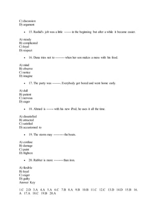 Alcpt vocabulary sample test | DOCX