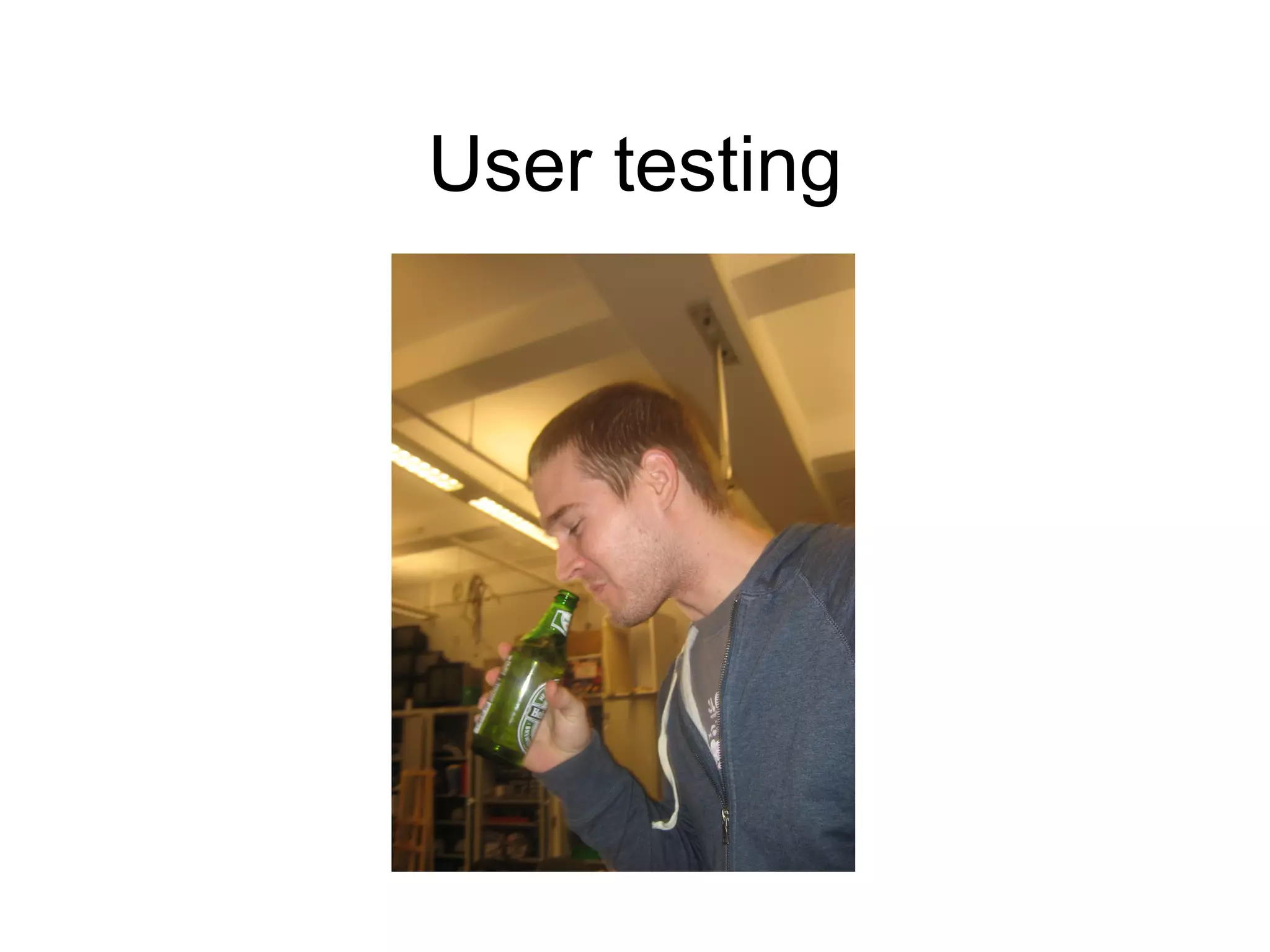 User testing 
