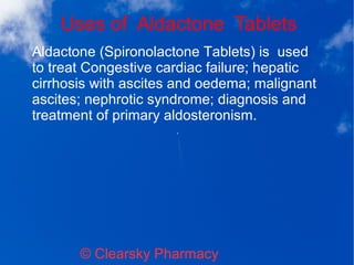 Aldactone (Spironolactone Tablets) | ODP