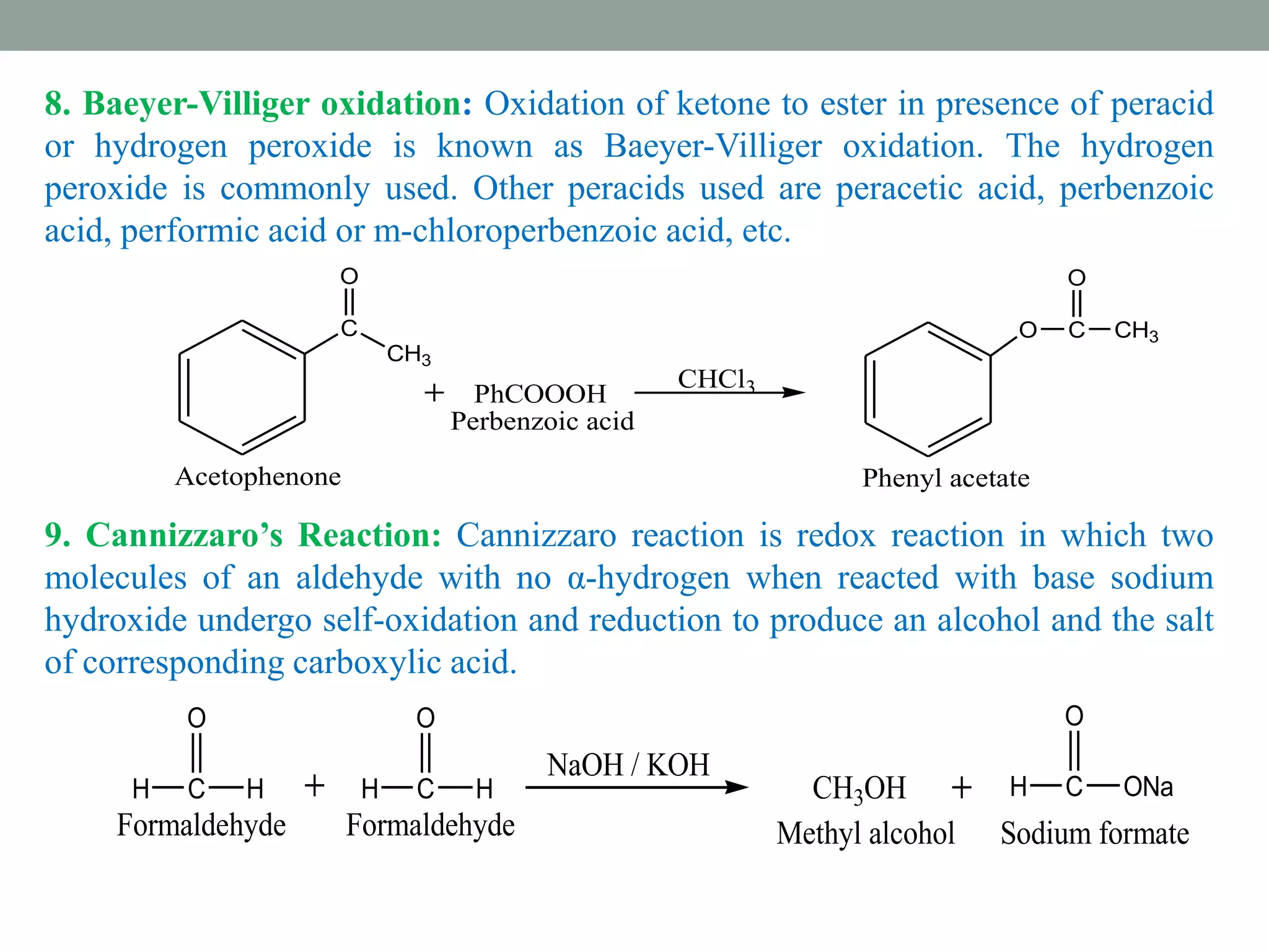 Peracids Examples Aldehyde and ketone | PPTX