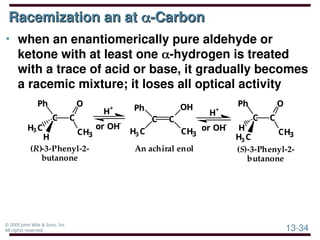 Alpha Hydrogen Racemerization Introduction to Aldehydes and Ketones.ppt