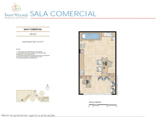 SALA COMERCIAL
Material preliminar sujeito a alterações
 