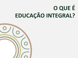 O QUE É
EDUCAÇÃO INTEGRAL?
 