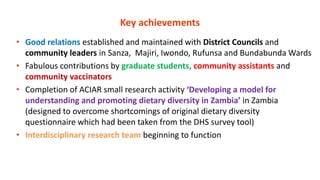 Impact of poultry interventions on household nutrition in Tanzania and lessons learnt along the way