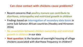Impact of poultry interventions on household nutrition in Tanzania and lessons learnt along the way