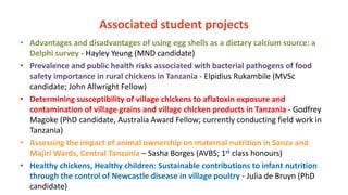 Impact of poultry interventions on household nutrition in Tanzania and lessons learnt along the way