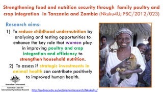 Impact of poultry interventions on household nutrition in Tanzania and lessons learnt along the way