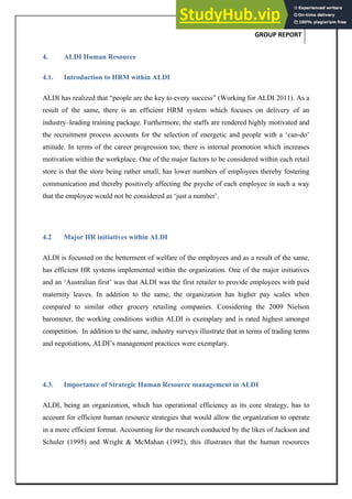 Aldi Process Aldi Final Report | PDF