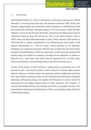 Aldi Process Aldi Final Report | PDF