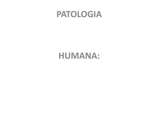 PATOLOGIA



HUMANA:
 