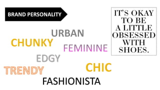 FASHIONISTA
BRAND PERSONALITY
 