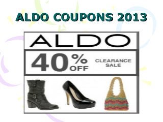 aldo coupons march 2019
