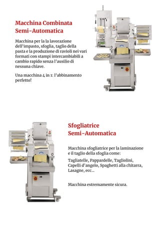 Macchine speciali per la produzione di pasta fresca - Aldo Cozzi Sas