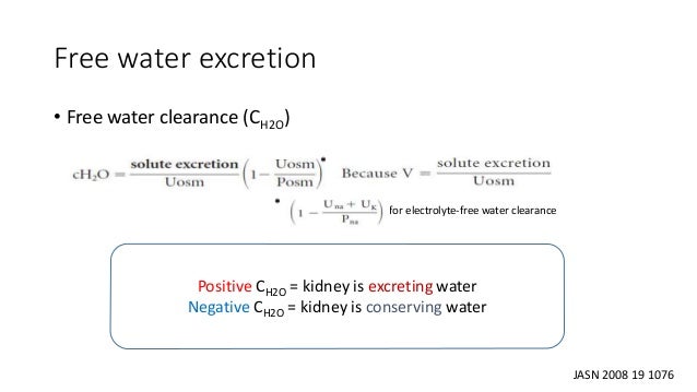 electrolyte free water clearance