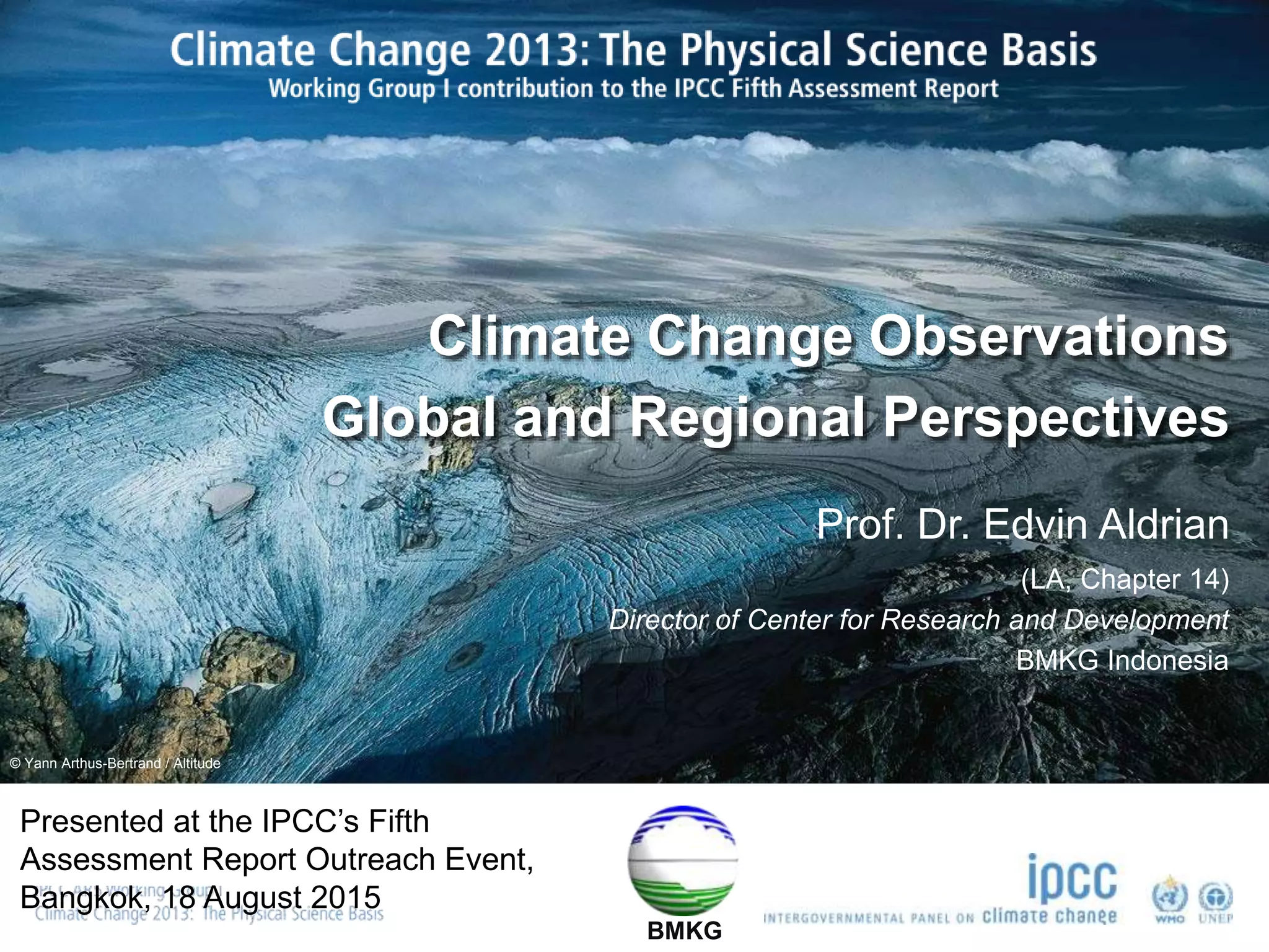 Climate Change Observations - Regional Perspective | PPTX