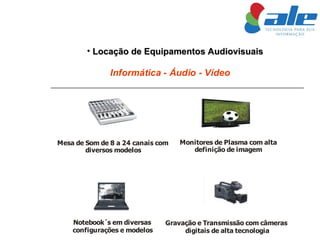 Locação de Equipamentos Audiovisuais 