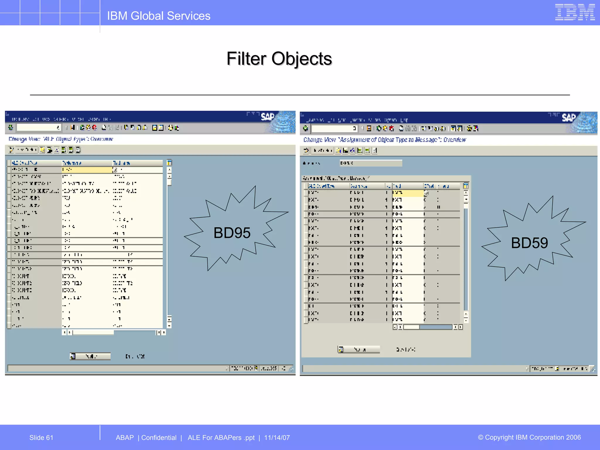 Filter Objects BD95 BD59 