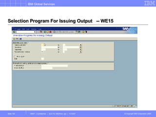 Selection Program For Issuing Output  -- WE15 