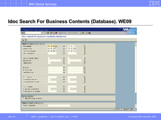 Idoc Search For Business Contents (Database). WE09 