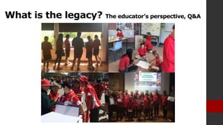 What is the legacy? The educator’s perspective, Q&A
 