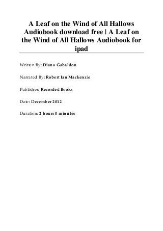a leaf on the wind of all hallows pdf a leaf on the wind of all hallows pdf