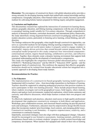 A learning model for geography based on constructivist theory ...
