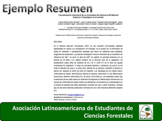 Asociación Latinoamericana de Estudiantes de
Ciencias Forestales 32
 