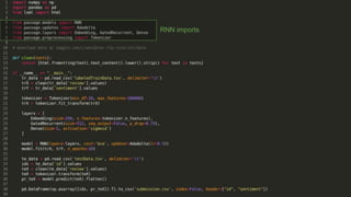 RNN imports
 