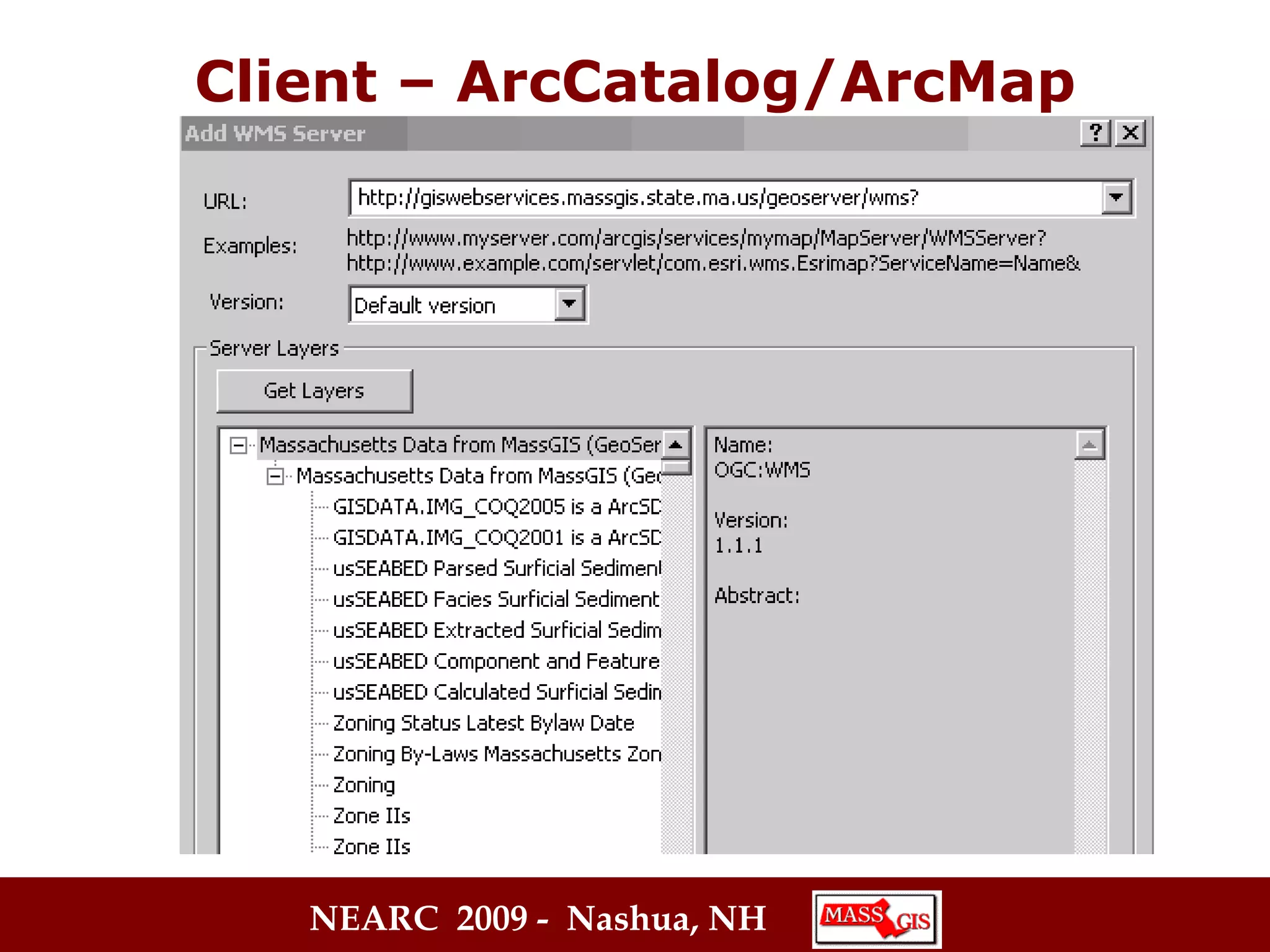 Client – ArcCatalog/ArcMap 