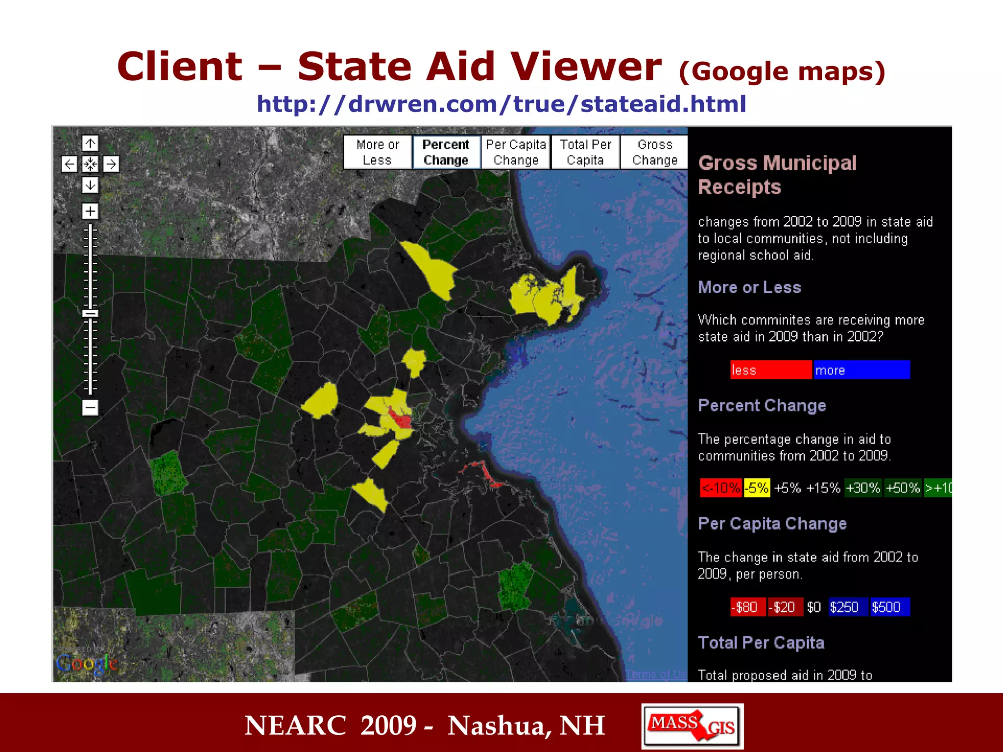 Client – State Aid Viewer   (Google maps) http://drwren.com/true/stateaid.html 