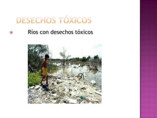    Ríos con desechos tóxicos
 