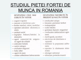 STUDIUL PIETEI FORTEI DE
   MUNCA IN ROMANIA
 