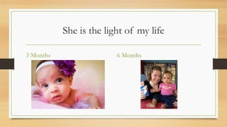 She is the light of my life
3 Months

6 Months

 