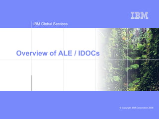 IBM Global Services
© Copyright IBM Corporation 2006
Overview of ALE / IDOCs
 