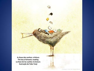 A chave dos sonhos: a leitura The key of dreams: reading La llave de los sueños: la lectura ilustração de Yoko Tanji 