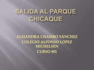 Salida al parque chicaque Alejandra chambo Sánchez Colegio Alfonso López michelsen Curso 801 