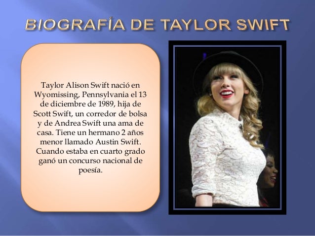 Biografia De Taylor Swift En Ingles