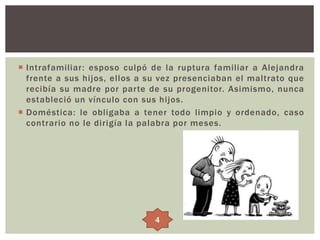  Intrafamiliar: esposo culpó de la ruptura familiar a Alejandra
frente a sus hijos, ellos a su vez presenciaban el maltra...