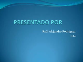 Raúl Alejandro Rodríguez
                     1104
 