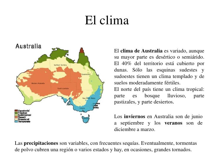 Resultado de imagen de CLIMAS DE AUSTRALIA