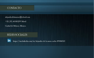 Alejandro de la mora consultor 2016