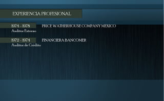 Alejandro de la mora consultor 2016