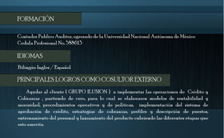 Alejandro de la mora consultor 2016