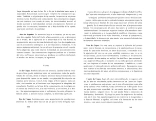 larga búsqueda, se hace la luz. Es el fin de la dualidad entre actor y 
espectador. Esta unidad cuestiona por completo las concepciones pa-sadas. 
También es el principio de la escucha, la apertura a un pensa-miento 
exento de crítica y de comparación. Las connotaciones negati-vas 
nos remiten a un estado de crisis, de incertidumbre mental, al 
miedo a perder la individualidad, incluso a la depresión. También se 
puede leer en esta carta, basándose en la hoja hendida de la espada, 
una lesión cerebral o la senilidad. 
Diez de Espadas. La mutación llega a su término, ya no hay una, 
sino dos espadas. Salen del óvalo, el pensamiento ya no es prisionero 
de sí mismo. Es la aparición de la afectividad en la vida mental, la 
aceptación de un punto de vista distinto del suyo. Las dos espadas evo-can 
el pensamiento andrógino, a la vez masculino y femenino. Es la 
mayor madurez intelectual, la que alcanza la armonía con el corazón. 
Se ha adquirido una visión total de la realidad, un pensamiento ente-ramente 
amante. Las connotaciones negativas podrían ser el rechazo 
del otro, un bloqueo emocional que produce un conflicto intelectual, 
el miedo a ser herido, la disputa, la ingratitud. 
Copas 
As de Copas. Símbolo del amor en potencia, catedral todavía cerra-da 
pero llena, podrá simbolizar todos los sentimientos, todas las posibi-lidades 
del corazón, desde el impulso amoroso hasta el misticismo; una 
gran disposición a amar y a ser amado; una capacidad de amor aún sin 
emplear, pero inmensa. Con el As de Copas, el Amor aparece como un 
cáliz, una cuestión en el horizonte que impregnará la búsqueda del 
consultante. También es la base de la comunicación, de la religión en 
el sentido de unirse al otro, a la trascendencia, a uno mismo, a lo divi-no... 
Sus aspectos negativos serían el sufrimiento, los celos, el rencor, la 
falta de afecto, la petición nunca cumplida, la afectividad agobiante. 
Dos de Copas. Asistimos aquí a una acumulación de ensoñaciones 
amorosas. La sed de amar nace en un ser que no tiene ninguna expe- 
348 
riencia del amor, o r después de un loa rgro per iodo de soledad. En el Dos 
de Copas uno está encerrado, el otro todavía no ha aparecido, y uno 
lo imagina por fuerza semejante a lo que u no conoce. Para ese com-pañero 
idílico que aún no ha cobrado forma en un corazón virgen, la 
única referencia es familiar. En esta etapa nace todo el mito del alma 
gemela Es el amor edípico lo que sirve de base a las proyecciones 
futuras. En esta preparación al amor, hay reserva y también un gran 
sentimentalismo. Los aspectos negativos remiten a la inmadurez emo-ional, 
al aislamiento, a la incapacidad de establecer relaciones, a una 
afectividad prisionera de los lazos familiares, al miedo al compromiso, 
a la pasividad y la desunión en una pareja, a un corazón habitado por 
las fantasías amorosas infantiles. 
Tres de Copas. En esta carta se expresa la eclosión del primer 
amor, con su frescura, su inexperiencia, y la idealización que lo carac-teriza. 
Es una unión ferviente, un amor de juventud, consumado o no, 
la aparición del otro en un gran estallido romántico que, si se ve 
decepcionado, puede herir terriblemente. También es la adoración, 
por ejemplo, de una madre por su hijo. Las dos flores que sostienen la 
copa superior dibujando un corazón con sus tallos parecen adormide-ras, 
que sugieren el éxtasis de ese sentimiento. También es, a cual-quier 
edad, el redescubrimiento ardiente del amor. Sus aspectos nega-tivos 
remiten a una falta de entusiasmo amoroso, o a la excesiva y des-tructiva 
idealización del amor, al delirio erotomaníaco, a la fijación en 
un amor imposible. 
Cuatro de Copas. Aquí, el amor está establecido, es seguro y sóli-do. 
La base de una familia puede construirse en un Cuatro de Copas: 
evoca la confianza en uno mismo y en el otro, el amor visto como pilar 
de la realidad. Pero también puede convertirse en la búsqueda de un 
ser que proporcione seguridad, de «un padre para mis hijos», «una 
buena madre», «alguien rico», lo cual puede llevar a relaciones de 
dominante y dominado. El riesgo es poner las esperanzas de realiza-ción 
en el otro. Sus aspectos negativos nos remiten a la inseguridad, a 
la falta de libertad, al agobio, así como a la limitación de los senti-mientos, 
a un amor excesivamente materialista. 
349 
 