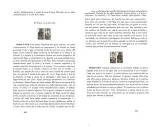 social y atribuyéndose el papel de ama de casa. Ella sabe que es indis-pensable 
para la acción de El Papa. 
El Papa y La Estrella 
Orden V-XVII. Esta pareja adquiere una gran riqueza, una gran 
comunicación. El Papa aporta su experiencia, y La Estrella su eterna 
juventud. Todo lo que La Estrella recibe del universo se lo ofrece a El 
Papa. Todo cuanto El Papa recibe de la divinidad se lo ofrece a La 
Estrella. Lo sagrado y la naturaleza forman una unión magnífica. El 
espíritu del Papa se materializa en La Estrella y la materialidad cósmi-ca 
de La Estrella se espiritualiza en El Papa. Éste, mediador, permite la 
comunicación entre el cielo y la tierra, el mundo espiritual y el 
mundo material, la consciencia y el cuerpo. Es un puente espiritual. 
Colocado frente a La Estrella, conserva su lazo con el mundo. La 
Estrella, que purifica los ríos y nutre la tierra, recibe del cosmos para 
dar a la materia. A través de las aguas del río, El Papa recibe el don de 
La Estrella: le llega a través de su discípula y sube hasta su mano 
enguantada de azul cielo. Puede entonces transmitirlo a la conscien-cia 
humana. Ambos hacen un buen trabajo. El Papa no se aparta de la 
vida material para tratar de alcanzar una vida espiritual pura: eso no 
existe. El alma y el cuerpo están estrechamente unidos, el trabajo 
debe hacerse en ambos aspectos. No se puede trabajar el espíritu sin 
trabajar la relación con el mundo material. El Papa recibe de abajo 
arriba, cuando comunica a la divinidad las oraciones de sus discípulos, 
y recibe del cielo hacia abajo cuando comunica la iluminación. La 
Estrella recibe de arriba y da hacia abajo, lo que significa que aplica su 
intelecto, sus emociones y su sexualidad para cuidar y hacer fructificar 
la tierra. Pero vemos, en el árbol que ha crecido, un pájaro que se dis- 
430 
pone a volar hacia las estrellas. Este pájaro es el vacío esencial de su 
consciencia liberada de las ideas parásitas. Fuimos polvo y al polvo, 
volvemos. La estrella y El Papa dicen cuando están juntos: «Seré 
polvo, pero polvo luminoso». La Estrella nos dice que somos polvo, 
pero polvo de estrellas, y El Papa nos dice que a esta luminosidad 
material es a lo que hay que volver. El Papa hace un gesto de unión 
con sus manos, ambas sacralizadas por una cruz. Está uniendo a sus 
dos acólitos. La Estrella, con una de sus jarras, da el agua amarilla y 
luminosa que viene de las cuatro estrellas amarillas. Por la otra vierte 
el agua azul oscuro que viene de las tres estrellas azul oscuro. Une 
oscuridad y luz, intuición e inteligencia. Por último El Papa e n s e ñ a a 
sus alumnos que la mujer desnuda es sagrada, no solo en su calidad de 
madre, sino también por su belleza, su inteligencia y su sexualidad 
creativa que permite la continuación de la vida. 
Orden XVII-V. Aunque estén juntos, La Estrella y El Papa se dan la 
espalda. Cada uno en su lugar, ella en la naturaleza y él en el templo. 
Cada uno actúa a su manera, y podría decirse que manteniendo su 
relación en secreto. Ella está desnuda; él aparece vestido. Ella actúa 
sola, él enseña a numerosos alumnos. Hombre notable en el espíritu, 
mujer notable en la tierra. Cada uno conserva su propia actividad y su 
manera de ser. Se acompañan mutuamente, y en el secreto de su com-plicidad 
experimentan un intenso placer. No mantienen una relación 
sexual (al menos aún no). Él es ceremonioso, y puede entrar en con-flicto 
con ella tratando de convertirla en su alumna, mientras ella 
pugna por afirmar su libertad. 
431 
 
 